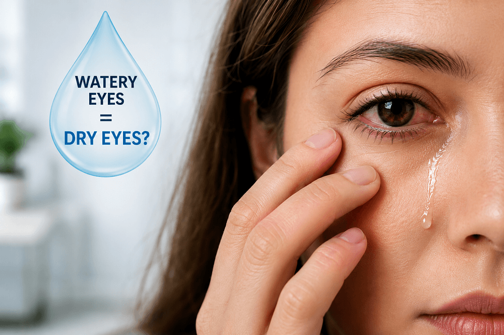 A girl with Watery Eyes