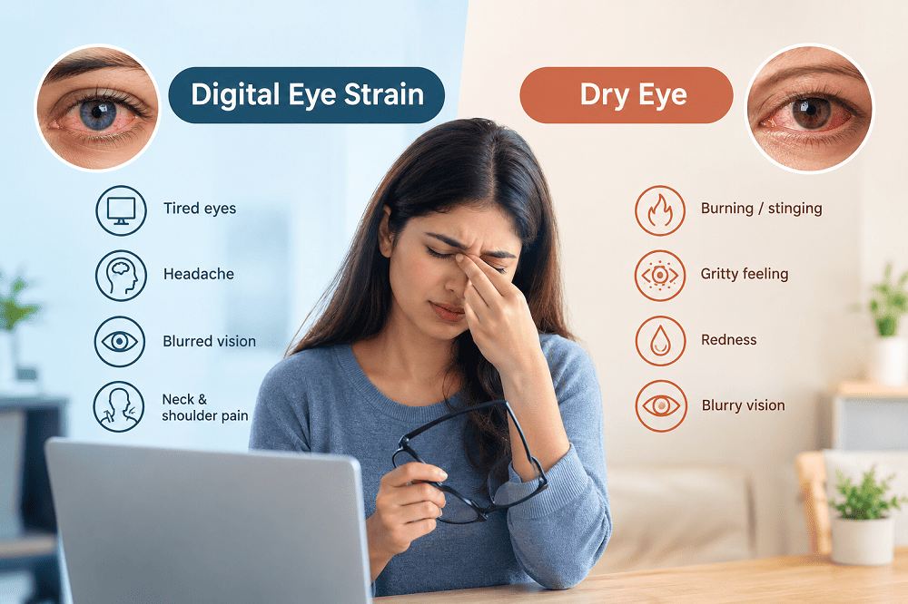Digital Eye Strain vs Dry Eye Symptoms