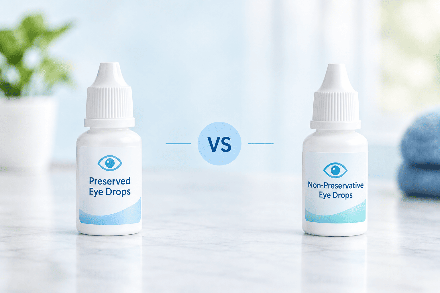 Difference between Preserved and Non-Preservative Eye Drops